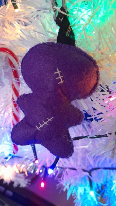 Poupée vaudoo Cœur argent Porte-clef 