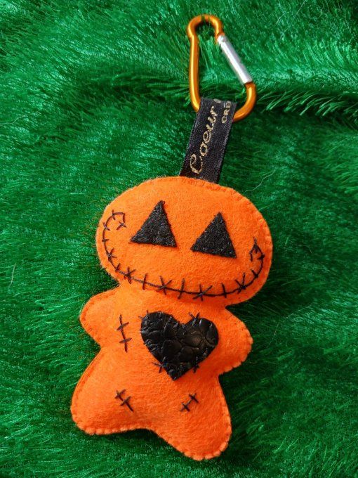 Porte-clef Citrouille Halloween 