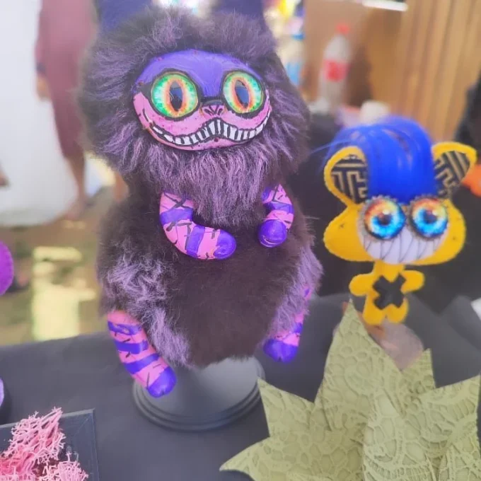 Cheshire Cat inspiration. Peluche de collection.